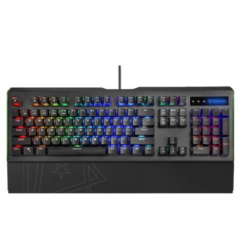 Vertux Toucan Žičana mehanička gaming tipkovnica s RGB LED pozadinskim osvjetljenjem i osloncem za zglob