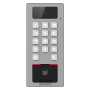 Panou de control acces Hikvision DS-K1T502DBFWX-C cu tastatură, cititor de carduri, cameră și interfon - Hikvision Sisteme de control acces