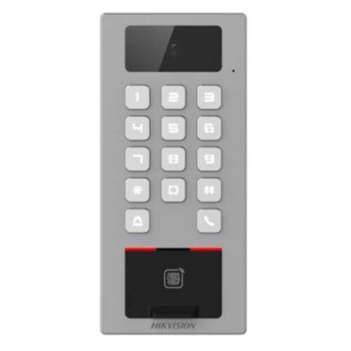 Hikvision DS-K1T502DBFWX-C Zutrittskontrollpanel mit Tastatur, Kartenleser, Kamera und Gegensprechanlage