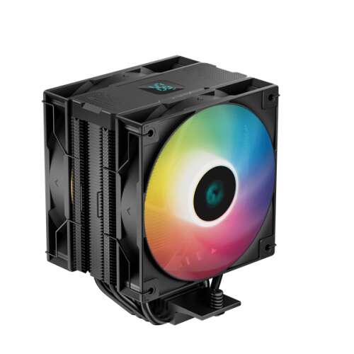 Chłodzenie procesora DeepCool AG400 DIGITAL PLUS z wentylatorem RGB, widok pod kątem