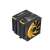 DeepCool AK620 Zero Dark Zoria CPU Cooler, dual tower design, black and yellow, with custom artwork, on black background