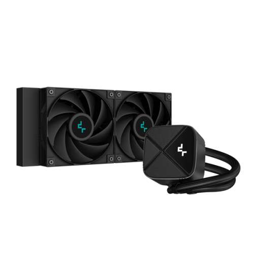 Rácitor de procesor DeepCool LS520S Zero Dark, negru, 2x12cm ventilatoare, LED A-RGB