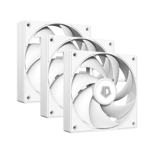 Ventilator PC ID-Cooling AF-125-W TRIO 120mm ARGB LED, alb, 3 bucăți