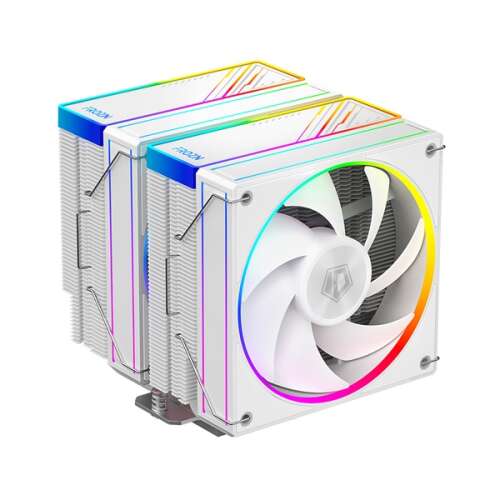 ID-Cooling FROZN A620 ARGB WHITE охладител за процесор, два 120 mm вентилатора, бял цвят