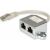 Splitter Equip RJ45 cu cablu, adaptor de rețea cu 2 porturi, ecranat
