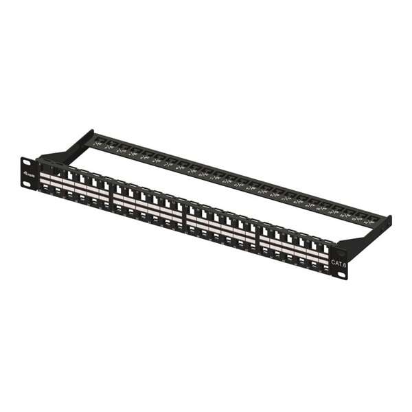 Equip Keystone Patch Panel - 769248 (48 port, Cat6, 1U, árnyékola...