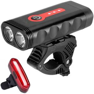 Maltrack Exonum 4000 2-in-1 Bike Light Set, front white and rear red LED bicycle lights - Bicycle Light