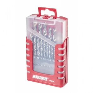 19-piece HSS Drill Bit Set, 1.0-10.0 mm, Raider 150682 131328271 - Tool accessories