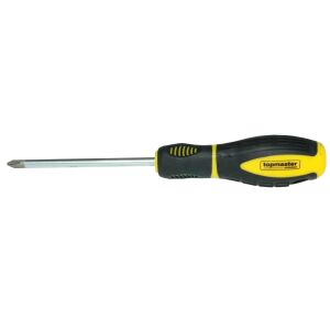 Topmaster PH1 5x100mm Phillips Head Screwdriver with CRV Steel Shaft and Ergonomic Handle - Screwdriver