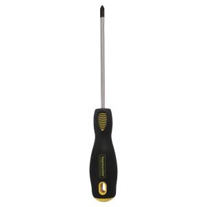Topmaster PH0 Screwdriver, 75mm blade, black and yellow handle - Screwdriver