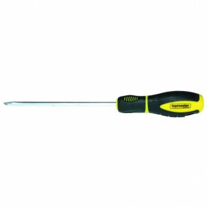 Topmaster 6x100mm Slotted Screwdriver, S2 Steel, Yellow and Black Handle - Screwdriver