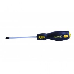 Topmaster PZ0 Screwdriver - 75 mm, Pozidriv tip, black and yellow handle - Screwdriver