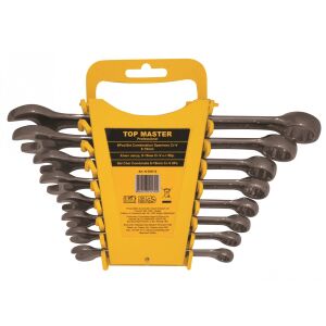 Topmaster Pro Combination Wrench Set, CrV 8-19 mm, DIN 3113 TM, 8 pcs 131328524 - Tool