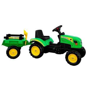 Pedálos traktor Branson utánfutóval, zöld 3827 93707783 "traktor"  Pedálos járművek