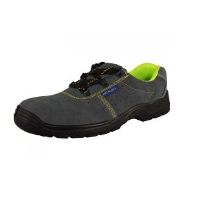 Pantof de siguranță cu bombeu metalic Artmas ART806006, piele intoarsa gri - Încălțăminte de siguranță