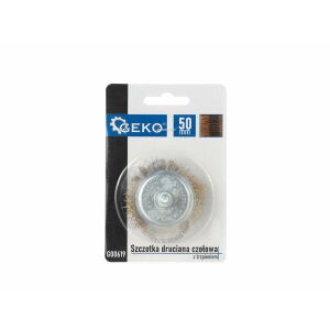 Wire brush with rod, 50 mm, Geko G00619 131329607 - Wire Brush Tool
