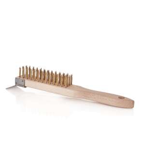 Wire Brush with Scraper for Rust Removal, 4-row, Geko G00627 93708238 - Wire Brush Tool