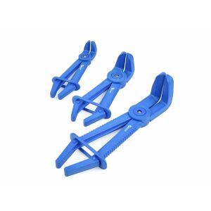 Geko 3-piece hose clamp pliers set for fuel, brake, and coolant lines - Hand tool