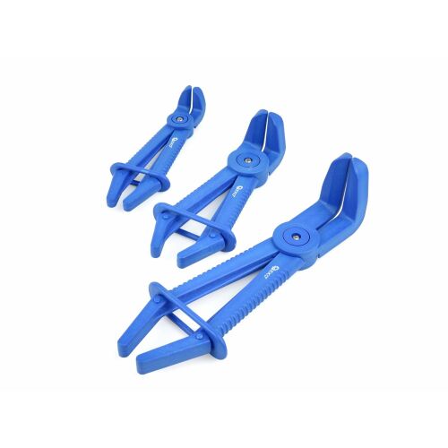 Geko 3-piece hose clamp pliers set for fuel, brake, and coolant lines