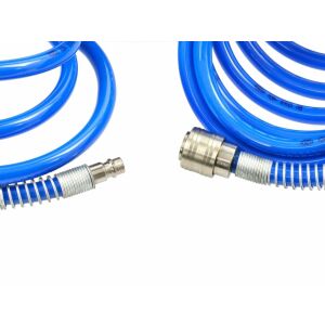 Furtun pneumatic spiralat, cuplare rapida, PU 8x12mm 20m GEKO 141898140 - Accesorii pentru unelte