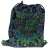 Minecraft Beware of the Dark drawstring bag, green creeper, grey background, school bag, gym bag