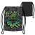 Minecraft Beware of the Dark drawstring bag, black with green and blue graffiti design