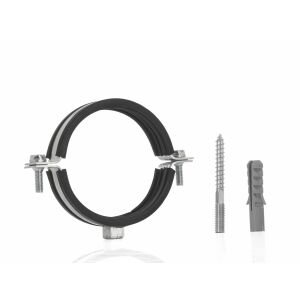 Metal clamp with rubber for fixing pipes to the wall, 2", 60 - 64 mm, Geko G17294 131332624 - Clamp