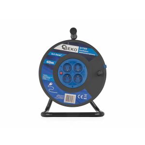 Geko 40m extension cord reel with 4 sockets, 3x1.5mm² cable - Extension Cord
