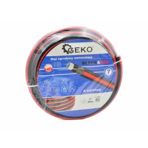 Geko Black and Red Reinforced Garden Hose 20m 1 inch - Geko hoses