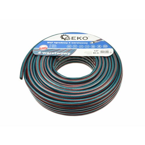 Geko 4-Layer Garden Hose, 1/2 inch, 50 meters