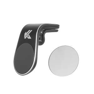 Keltin K02213 magnetic car phone holder, black, with metal plate - Keltin
