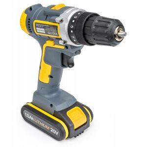 Powermat 20V Cordless Drill Driver Angled View - Powermat Drill and Screwdriver