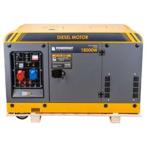 Dízel áramfejlesztő PM-AGR-18000MD, 18 kW, 230 V / 400 V, 12 V, Powermat PM1227 93712320 