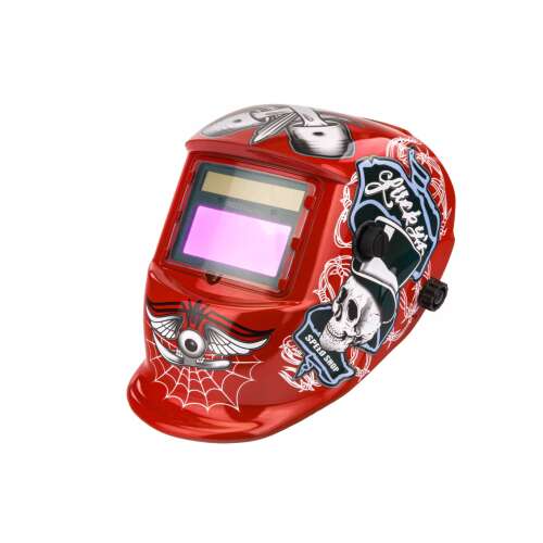 Self-Darkening Welding Helmet, Red Technic RTAPS0061 93712462