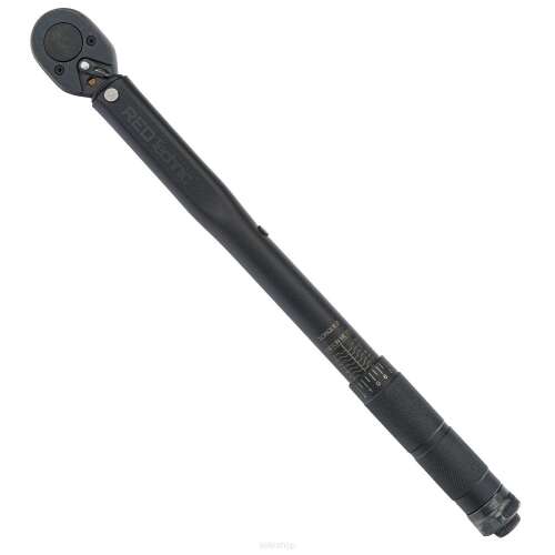 Red Technic torque wrench, 3/8 inch drive, 7-112 Nm, 369 mm long, black