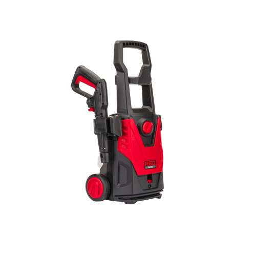 Red Technic RTMC0028 high pressure washer, 1600W, 80 bar, red and black, angled view