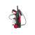 Red Technic RTMC0028 high pressure washer, side view, red and black, showing hose and detergent tank