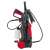 Red Technic RTMC0028 high pressure washer, side view, red and black, showing hose and detergent tank