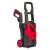 Red Technic RTMC0028 high pressure washer, 1600W, 80 bar, red and black, angled view