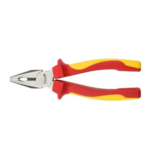 Tvardy T00901 szigetelt kombinált fogó, 180 mm, piros és sárga markolattal
