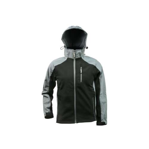 Tvardy softshell jacket with hood, size S, grey-black 93712967