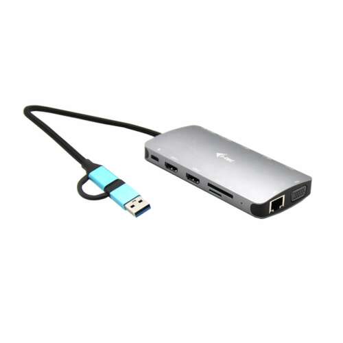 USB-Hub i-Tec CANANOTDOCKPD Silber