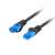Cablu de rețea Lanberg PCF6A-10CC-0300-BK Cat6a UTP, negru, 3 metri, conectori RJ45