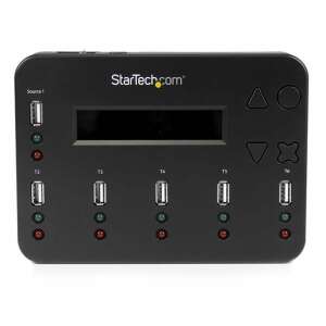 Startech USBDUP15 6-Port USB Hub LCD kijelzővel, Fekete - Startech