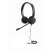 Jabra Evolve 20 MS Mono fejhallgató, fekete, mikrofonnal, PC-hez és laptophoz, a kábelt és a jack csatlakozót mutatja