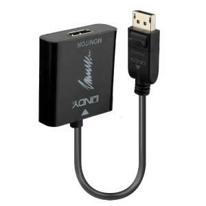 LINDY DisplayPort auf HDMI Adapter 41068, schwarz, wandelt DisplayPort-Signal in HDMI um, zum Anschließen eines Computers an einen Monitor oder Fernseher - DisplayPort-Konverter