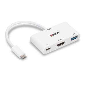 LINDY 43340 USB-C multiport adapter with USB, HDMI, and Power Delivery - Lindy USB Hub