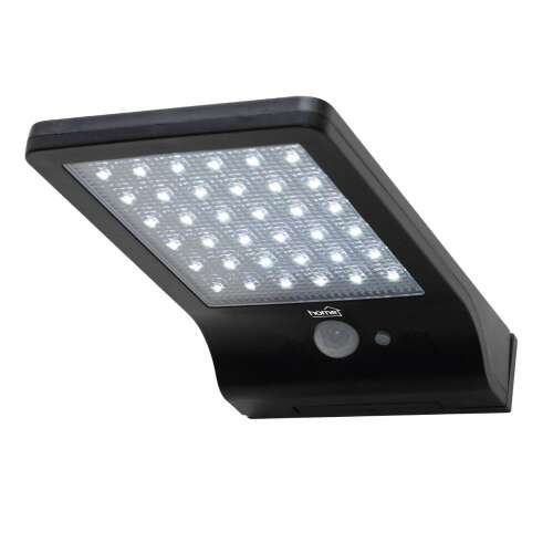 Home FLP300SOLAR napelemes LED reflektor mozgásérzékelővel, 300 lumen, 120 fokos érzékelési szög, 5 méteres hatótávolság, 36 hidegfehér SMD LED, energiatakarékos, műanyag, IP44