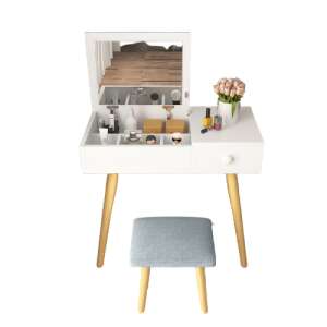 SmileHOME by Pepita 2in1 fésülködőasztal székkel #fehér-szürke