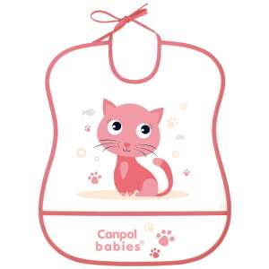 Canpol babies műanyag előke - rózsaszín cica 35373696 Előkék, büfikendők
